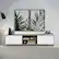 Left. CorLiving - Hollywood Collection TV Stand with Open and Closed Cabinets for Most TVs up to 85" - White.