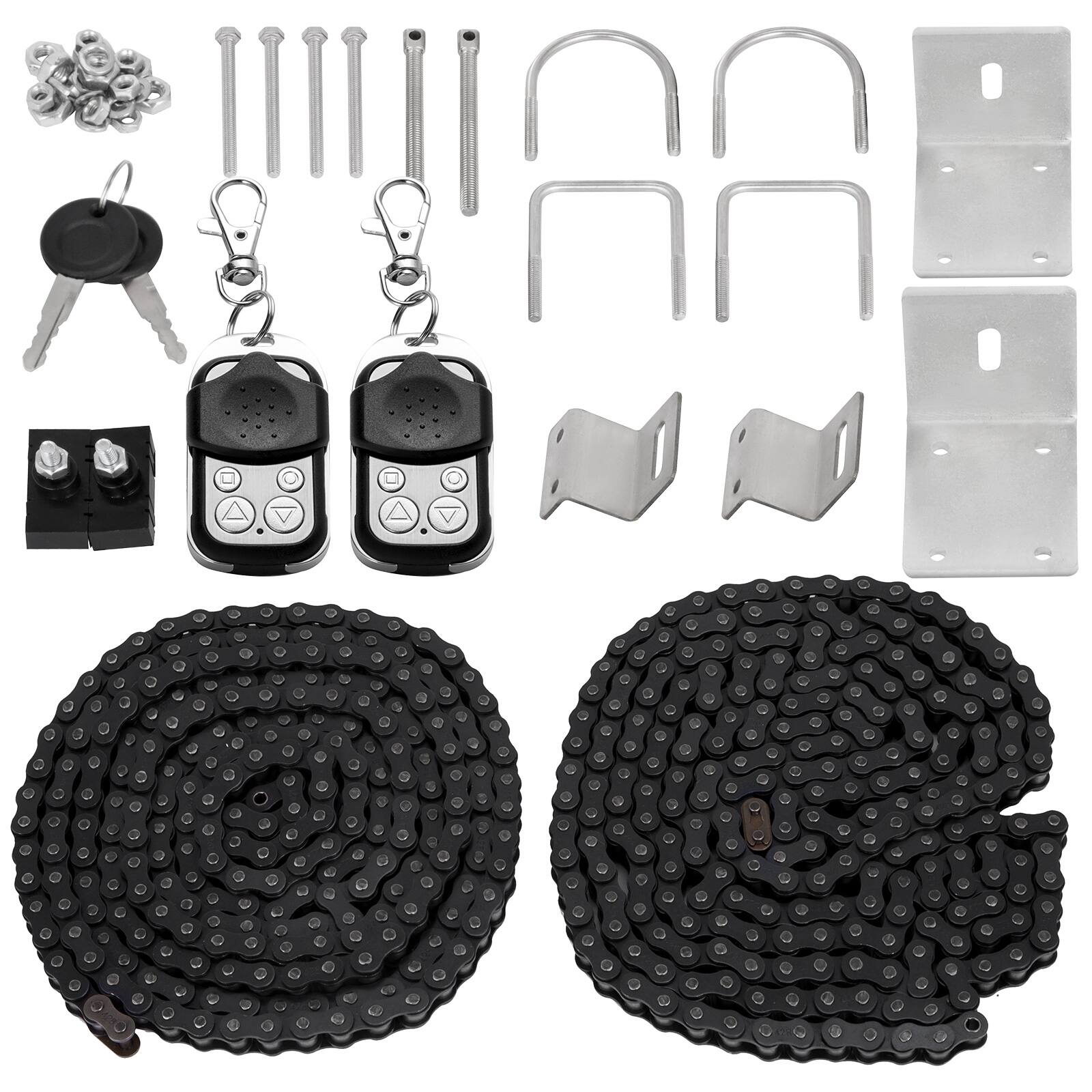 Alt View 5. VEVOR - Sliding Gate Opener AC1400 3100LBS with 2 Remote Controls, Gate Operator Hardware Kit for Security - Silver.