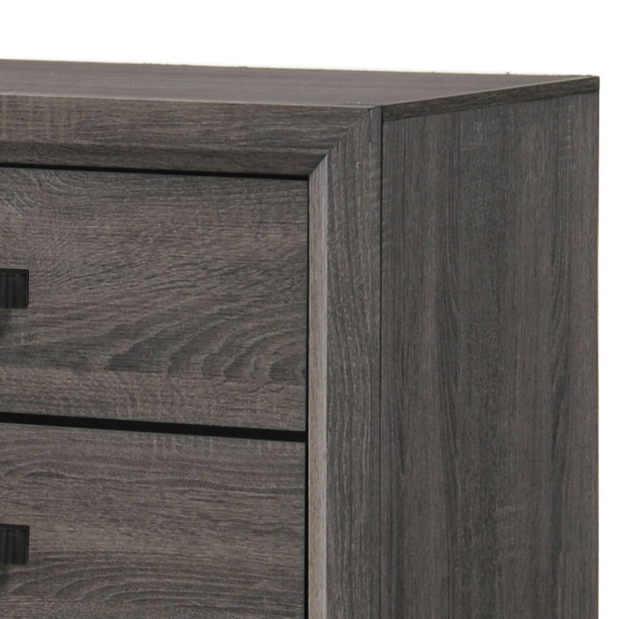 Back. Kings Brand Furniture - Kings Brand Furniture Ambroise 5 Wood Drawer Chest Dresser for Entryway, Bedroom  Storage Organizer (Grey/Black) - Grey.