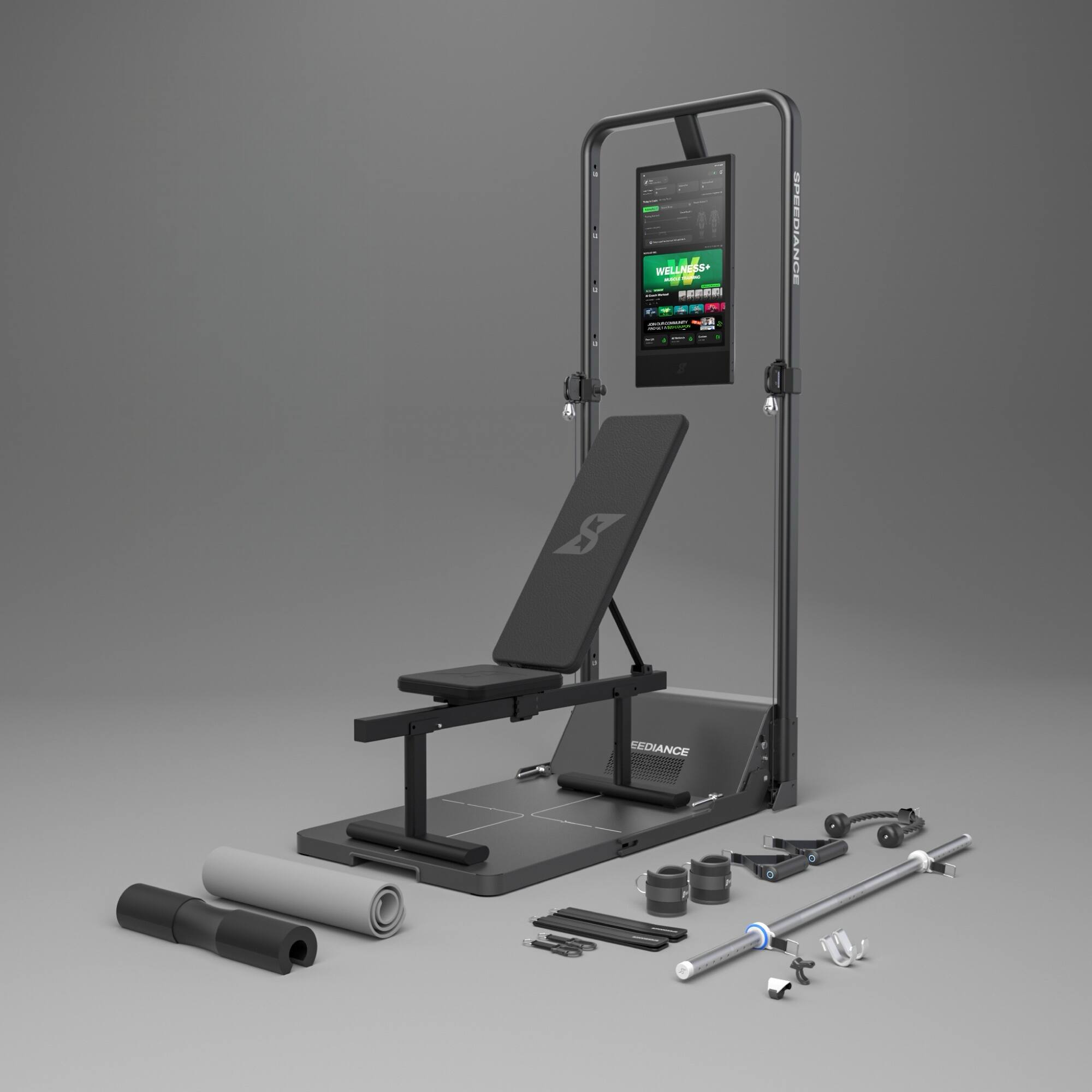 Speediance - Gym Monster 2S Smart AI Home Gym - Multi-Functional Full Body Strength Training Machine - Black