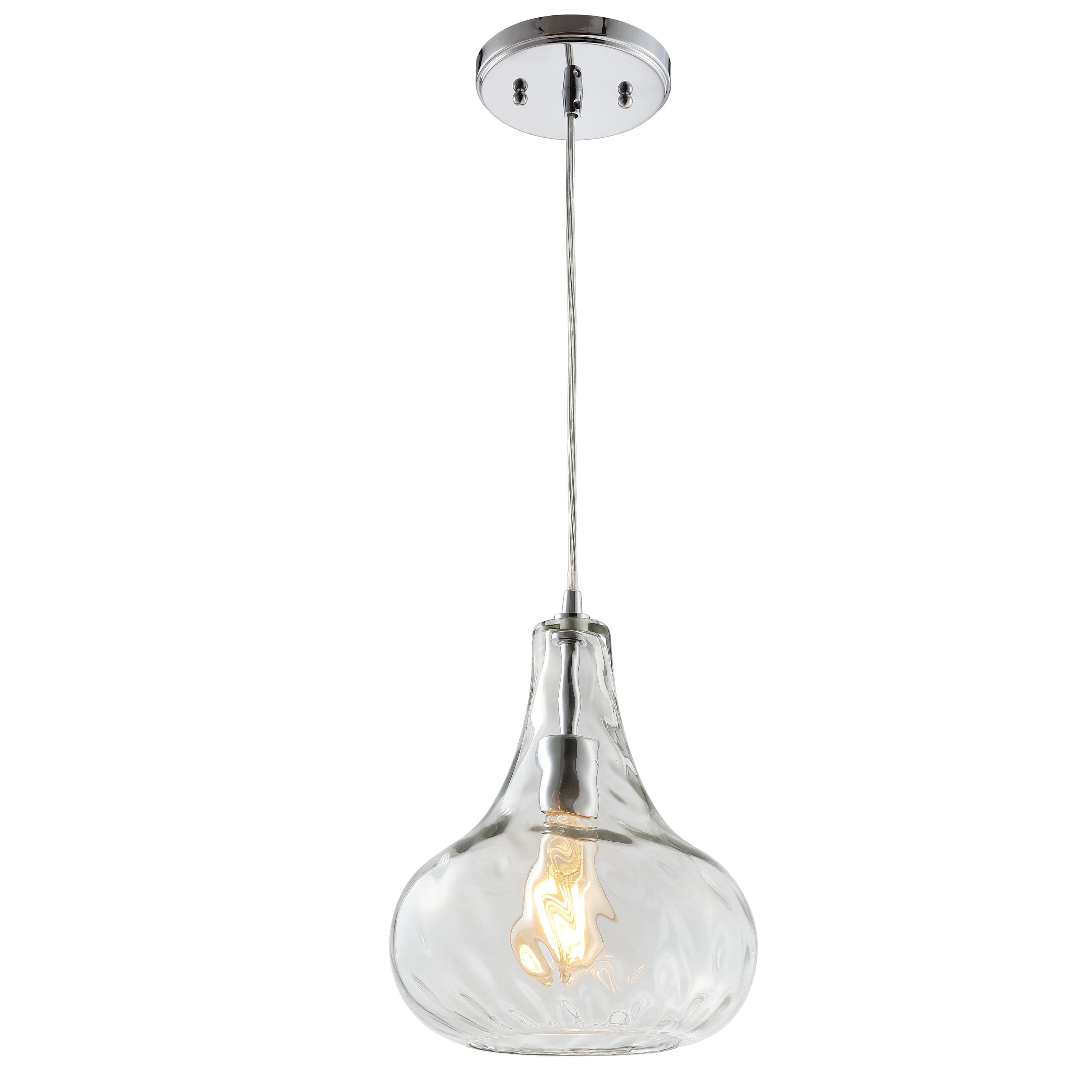 "Jonathan Y - Ferano 9"" Adjustable Metal/Glass LED Pendant - Chrome" price history on PriceWatchPro