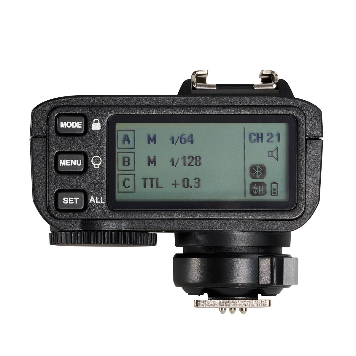 MODE MENU SET ALL  
A M 1/64  
B M 1/128  
C TTL +0.3  
CH 21