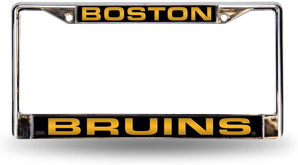 Boston Bruins Chrome Metal Laser Cut License Plate Frame