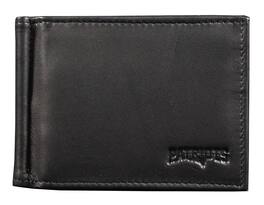 Rico Industries - New England Football Patriots RFID Blocking Shield Black Leather Moneyclip Wallet - Multi