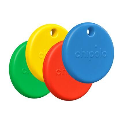 Front. Chipolo - POP Tracker Tag with Bluetooth, Call Your Phone, Out of Range Alert, Apple Find My & Android Find Hub Compatible - Red/Blue/Yellow/Green.