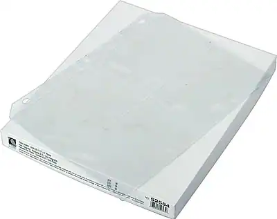 Front. C-line - C-Line Double-Sided Photo Holder Sheets for 3 Ring Binders, Eight 3.5" x 5" Photos/Sheet, Clear, 50/Box (CLI52584) - Clear.