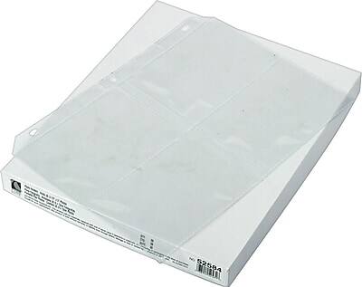 Front. C-line - C-Line Double-Sided Photo Holder Sheets for 3 Ring Binders, Eight 3.5" x 5" Photos/Sheet, Clear, 50/Box (CLI52584) - Clear.