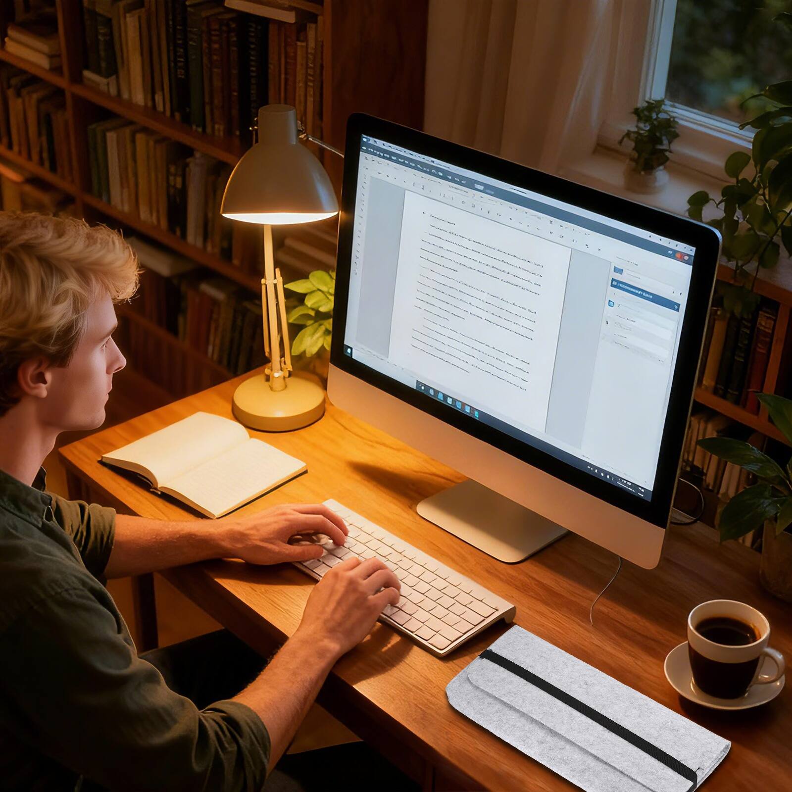 Alt View 4. Unique Bargains - 2pcs 108 Keys Keyboard Case Sleeve (18.5x7.1x1.8 Inch) Dustproof Waterproof Carrying Case for Mechanical Keyboards - Gray.