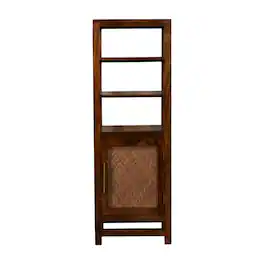 Artisan Furniture - Solid Wood Chestnut Cane Door Display Unit, Brown - Brown