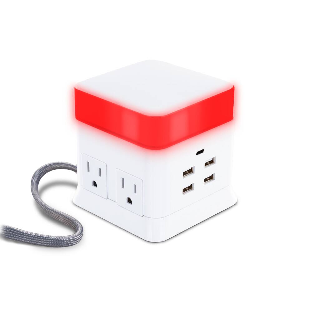 Front. CyberPower - 4Pack: PS406UCX4 Home Office Surge Protectors - White.