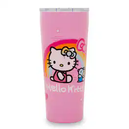 Silver Buffalo - Sanrio Hello Kitty Graffiti Rainbow Stainless Steel Tumbler | Holds 22 Ounces - Pink