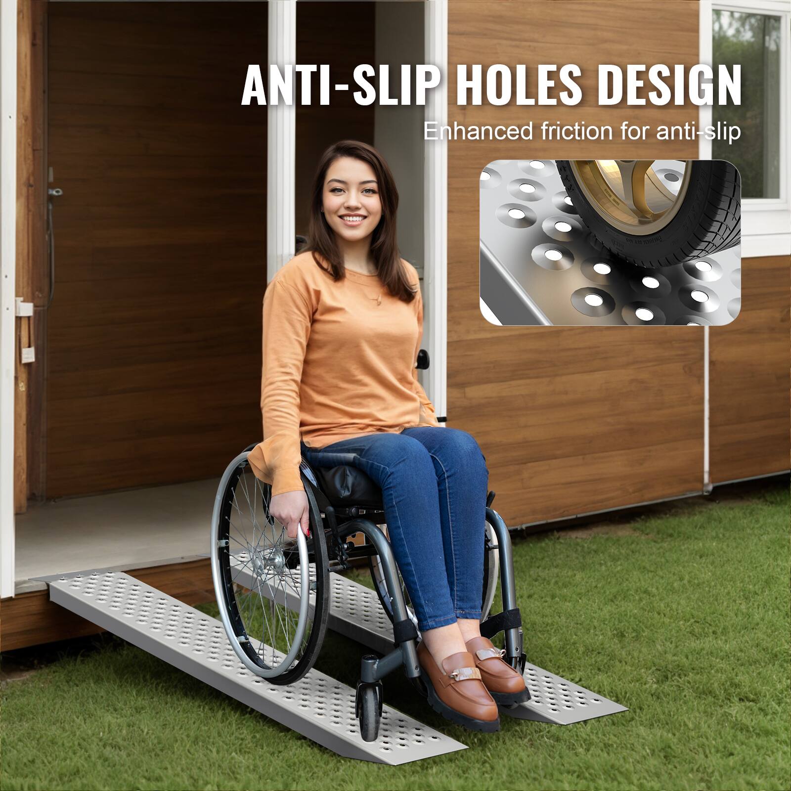 ANTI-SLIP HOLES DESIGN  
Enhanced friction for anti-slip