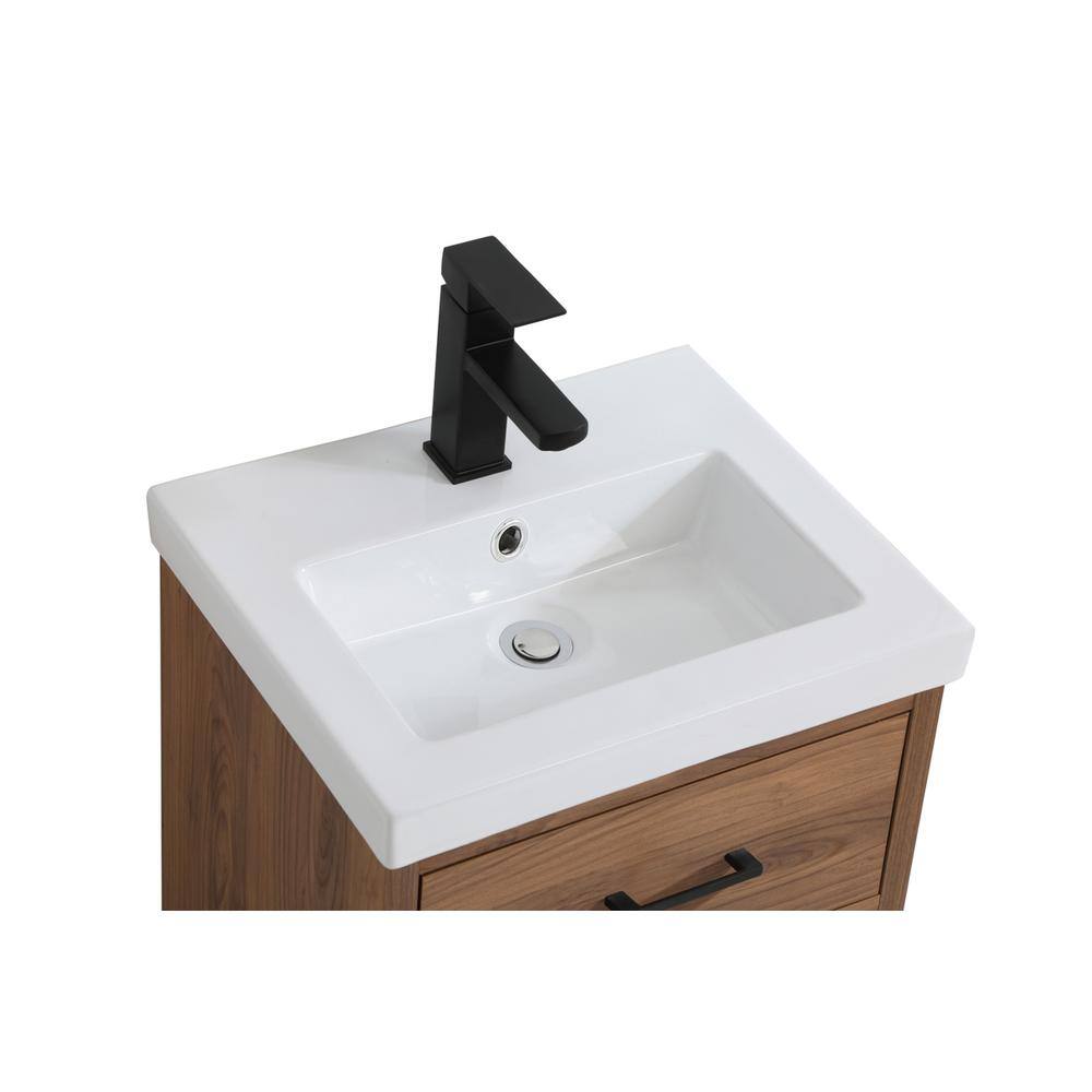 Elegant Kitchen and Bath 18 inch bathroom vanity in Walnut Brown - Best Buy