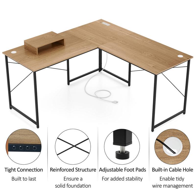 Tight Connection  
Reinforced Structure  
Adjustable Foot Pads  
Built-in Cable Hole  

Built to last  
Ensure a solid foundation  
For added stability  
Enable tidy wire management