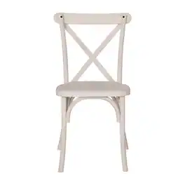 Flash Furniture - 2-pack Advantage Resin X-Back Chair - White