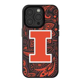 Keyscaper - NCAA - Illinois Fighting Illini Paisley iPhone Magnetic Bump Case - 13 - Black