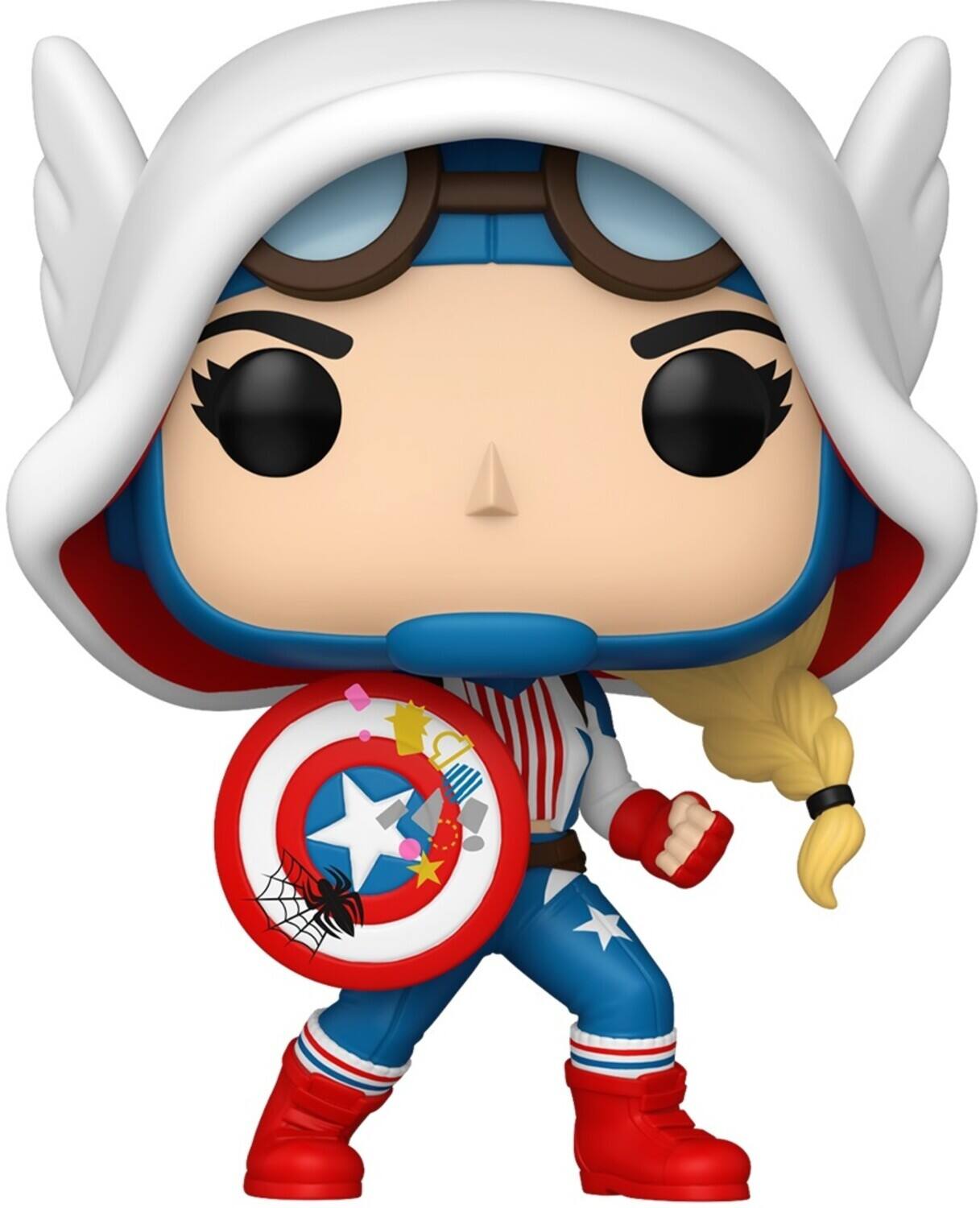 Funko - POP! Marvel: Spider-Gwen Gwenverse - Captain America Gwen - COLLECTIBLES - Multicolor