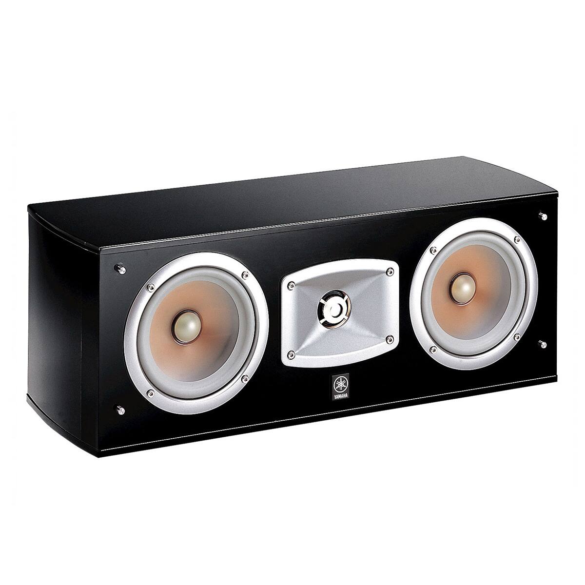 Front. Yamaha - Yamaha NS-C444 Center Channel Home Theater Speaker (Black) - Black.
