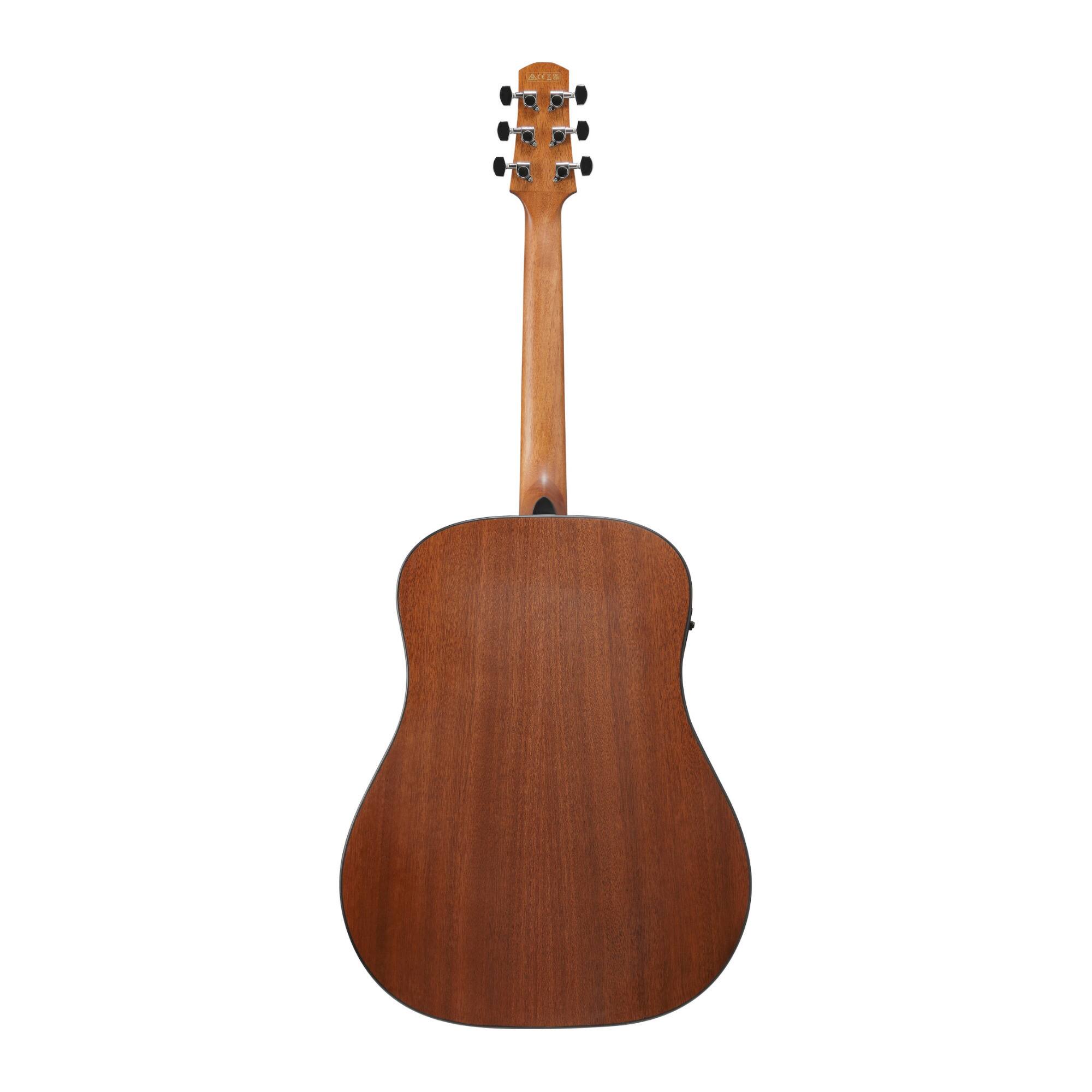 Angle. Ibanez - Ibanez AAD54E Open Pore Mahogany Sunburst Acoustic Electric Guitar.