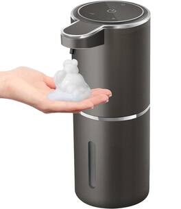FINEAK - 4-Level Adjustable Foam Dispenser - Wall Mount USB Rechargeable - Silver