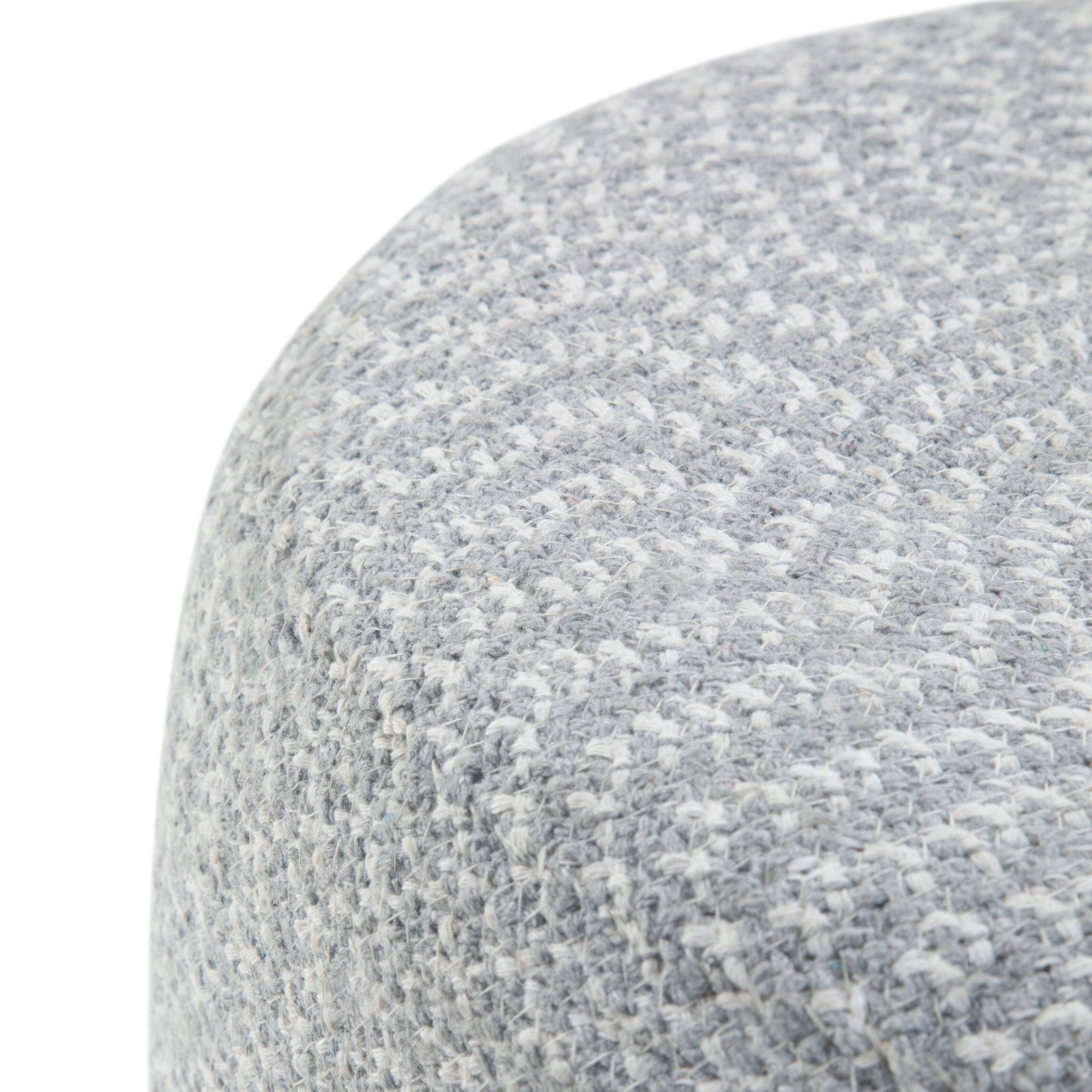 Left. Simpli Home - Bayley Round Braided Pouf - Blue, Natural.