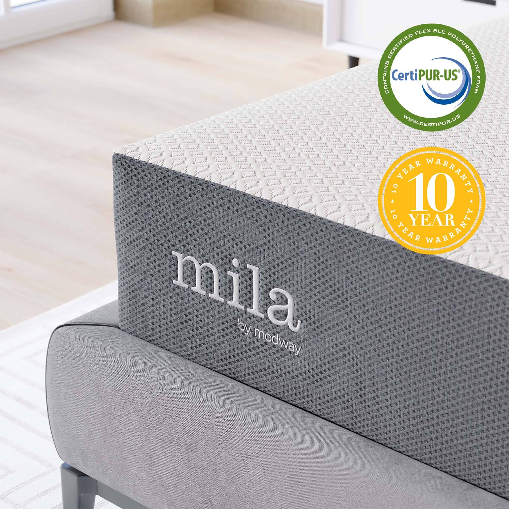 mila by modway

CONTAINS CERTIFIED FLEXIBLE POLYURETHANE FOAM
CertiPUR-US
WWW.CERTIPUR.US

10 YEAR WARRANTY