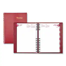 Brownline - CoilPro Ruled Daily Planner 8.25 x 5.75 Red Cover 12 Month Jan to Dec 2026