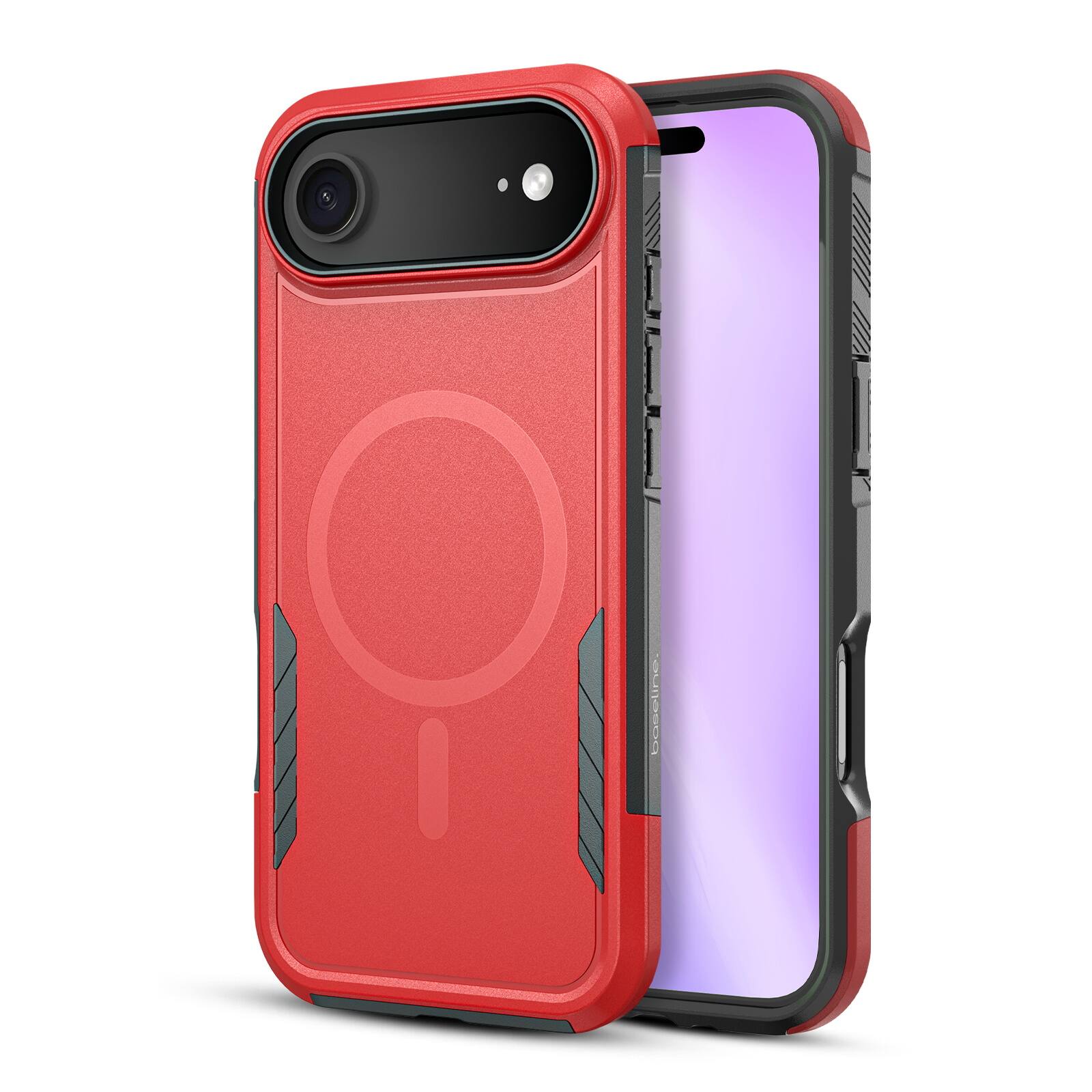 Front. BASELINE - baseline Fortress Series MagSafe Case for Apple iPhone Air 6.5'' - Red - Red.