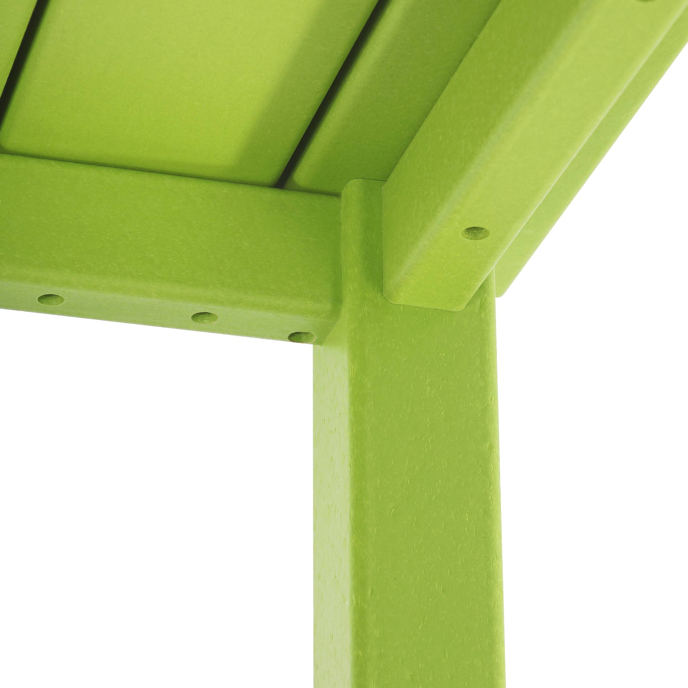 Alt View 2. WestinTrends - WestinTrends Malibu Low Outdoor HDPE Square Patio Coffee Table - Lime.