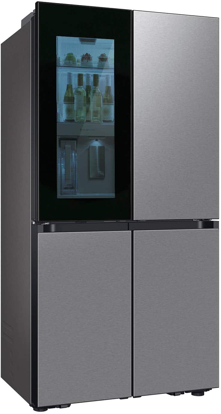 Alt View 20. Samsung - Bespoke 23 Cu. Ft. 4-Door Flex French Door Counter Depth Refrigerator with Auto Open Door - Fingerprint Resistant Stainless Steel.