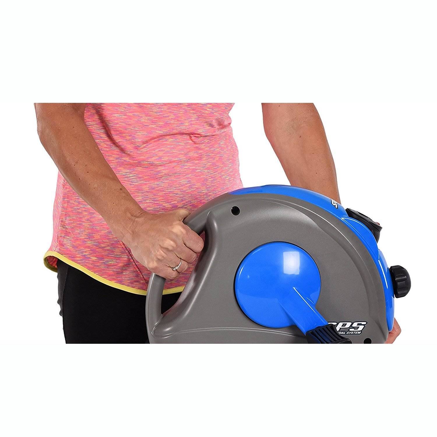 Alt View 2. Stamina Products - Stamina Compact Adjustable Mini Exercise Bike with Smooth Pedal System, Blue - Blue.