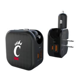 Keyscaper - Cincinnati Bearcats 2-in-1 USB A/C Charger - Black
