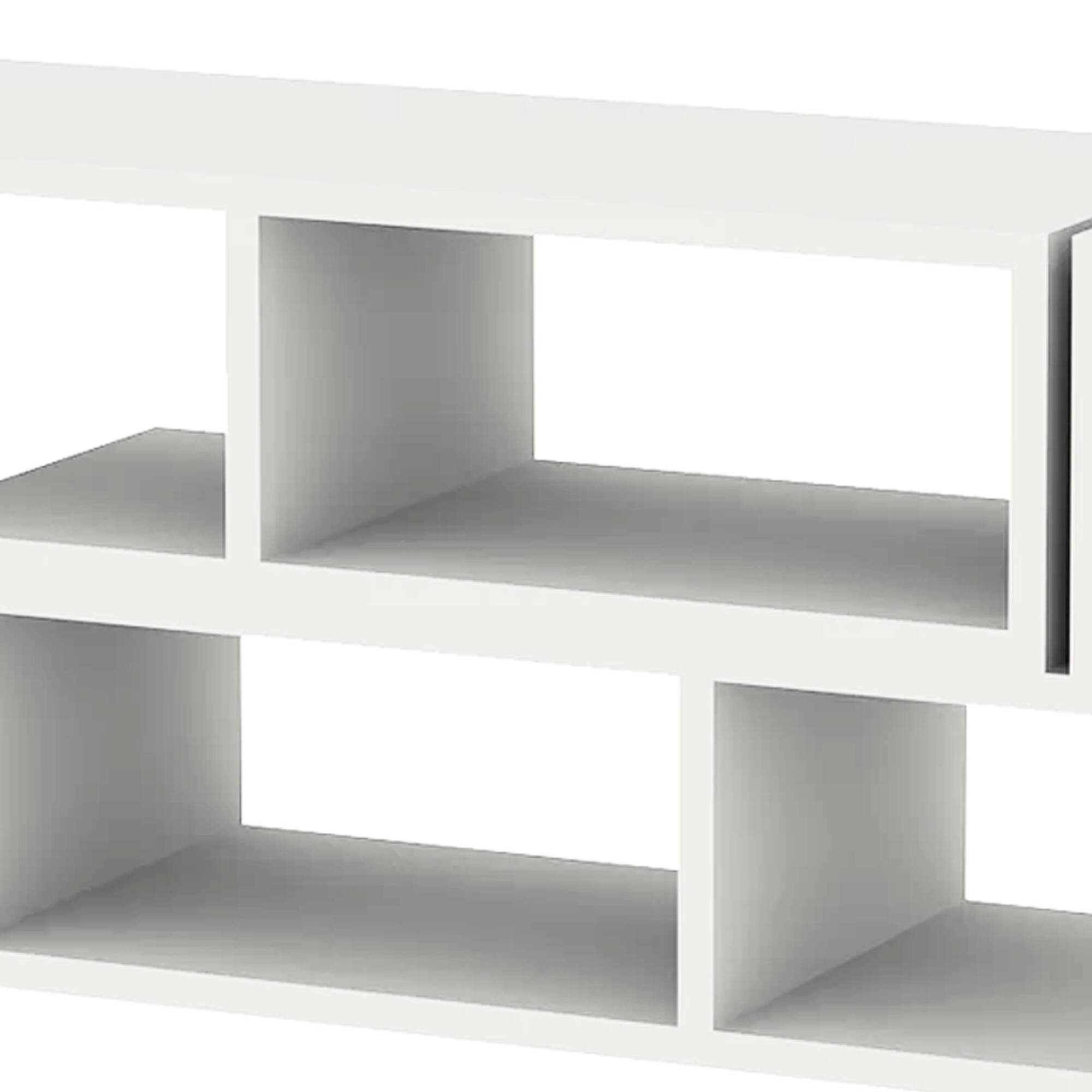 Alt View 2. Manhattan Lane - Hollow Core TV Console and Bookcase Combination - White.