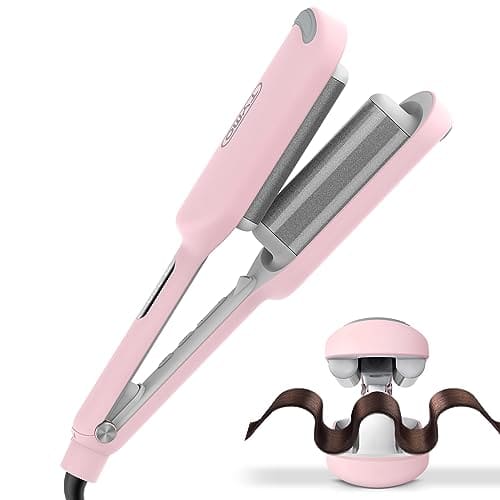 Vulpecula Spade - Curling Iron Hair Crimper Waver - ROVY Beach Waves Curling Wand, Ionic Deep Waver Hair Curler Tool with Ceramic 3 Barrel