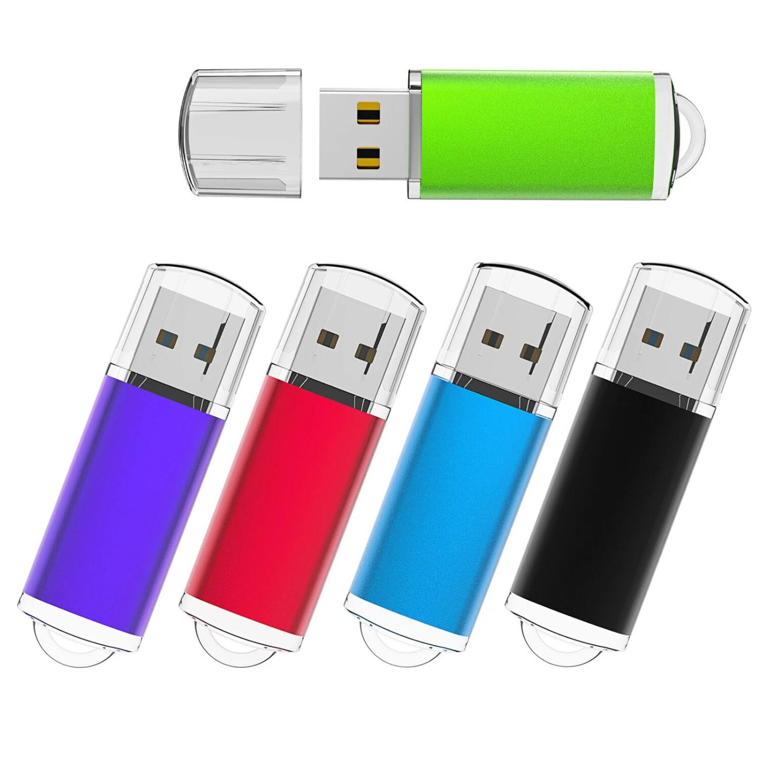 Stock Preferred 5 Pack 32GB USB 2.0 Metal Flash Drives – Mixed Colors ...