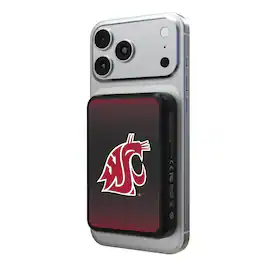 Keyscaper - Washington State Cougars Wireless Magnetic Power Bank - Black