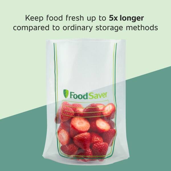 Keep food fresh up to 5x longer compared to ordinary storage methods  
FoodSaver