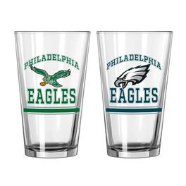 Logo Brands - Philadelphia Eagles 16oz. Pint Glass Two Pack - Multicolor
