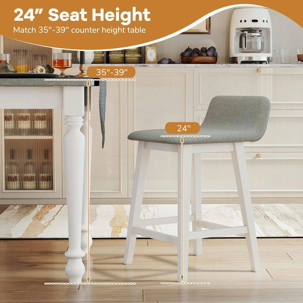 24" Seat Height  
Match 35"-39" counter height table