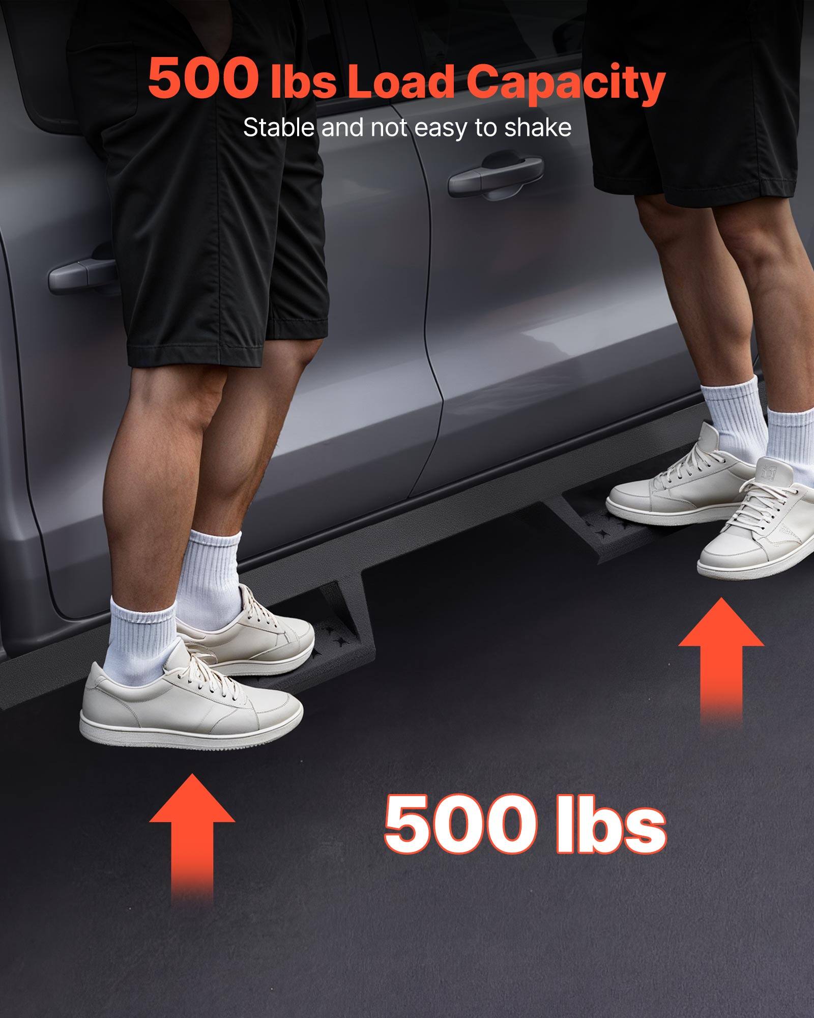 500 lbs Load Capacity  
Stable and not easy to shake  
500 lbs