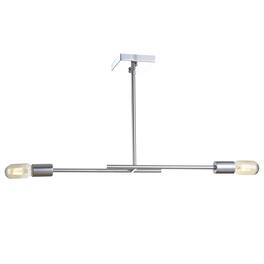 Jonathan Y - Turing 30.5" Adjustable Metal LED Linear Pendant - Chrome