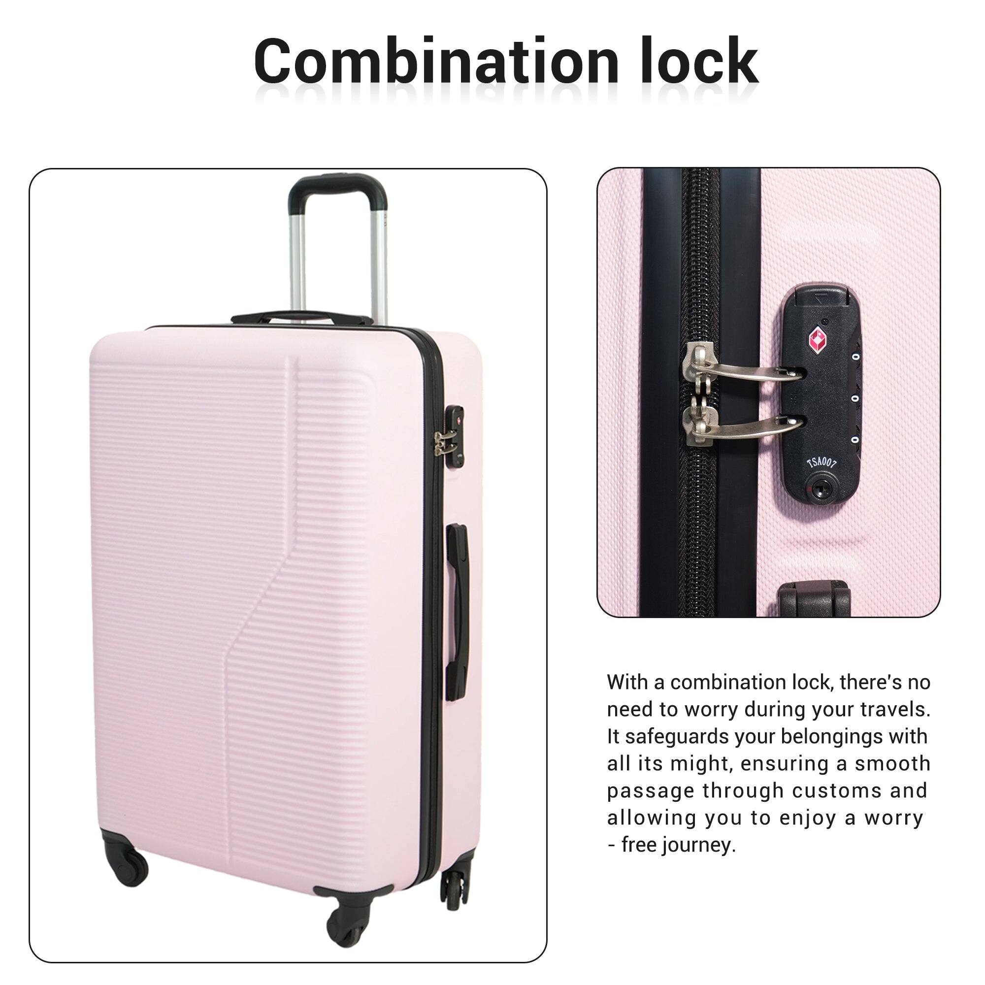 Combination lock

With a combination lock, there's no need to worry during your travels. It safeguards your belongings with all its might, ensuring a smooth passage through customs and allowing you to enjoy a worry-free journey.