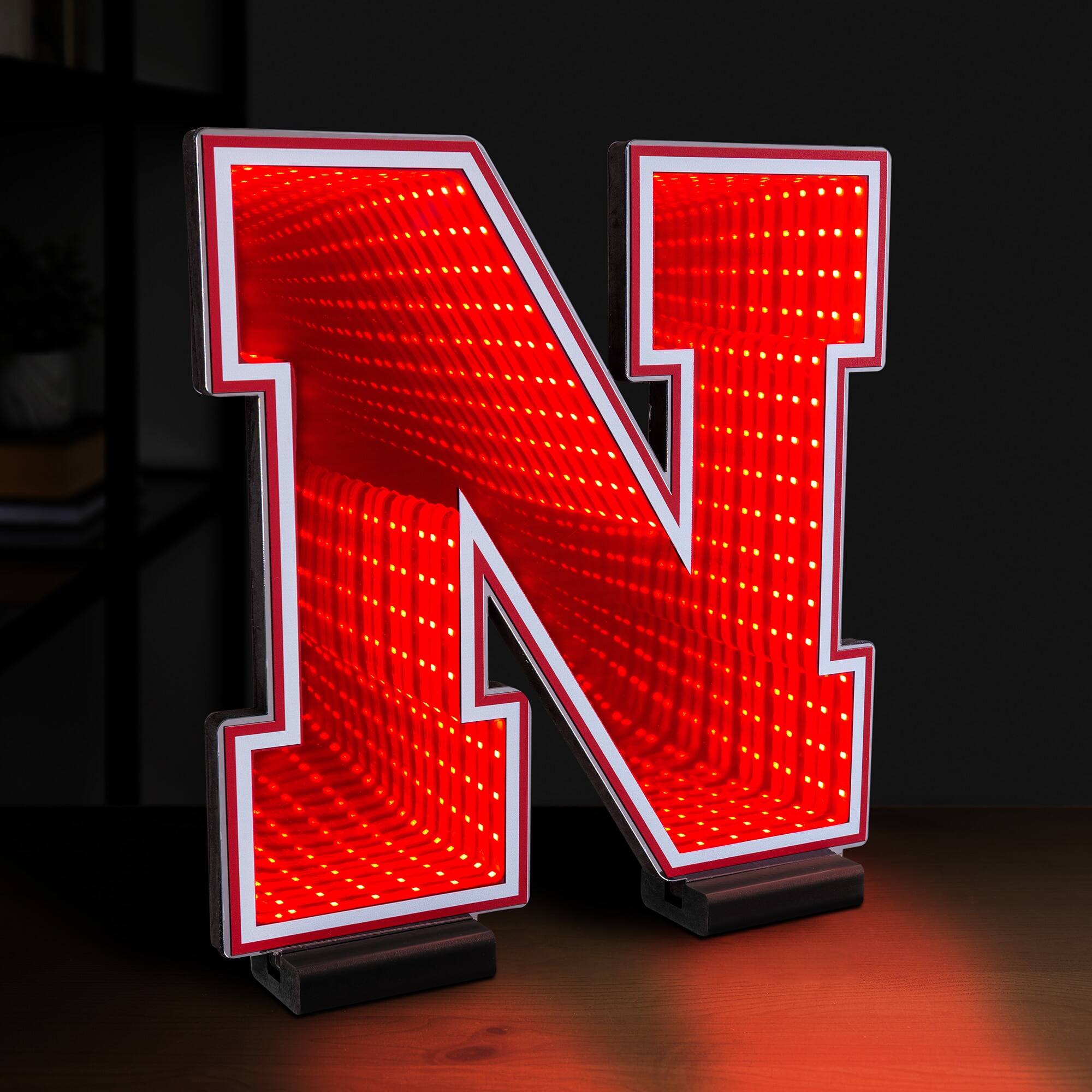 Alt View 2. Sporticulture - Nebraska Huskers LED Infinity Logo Light - Red.