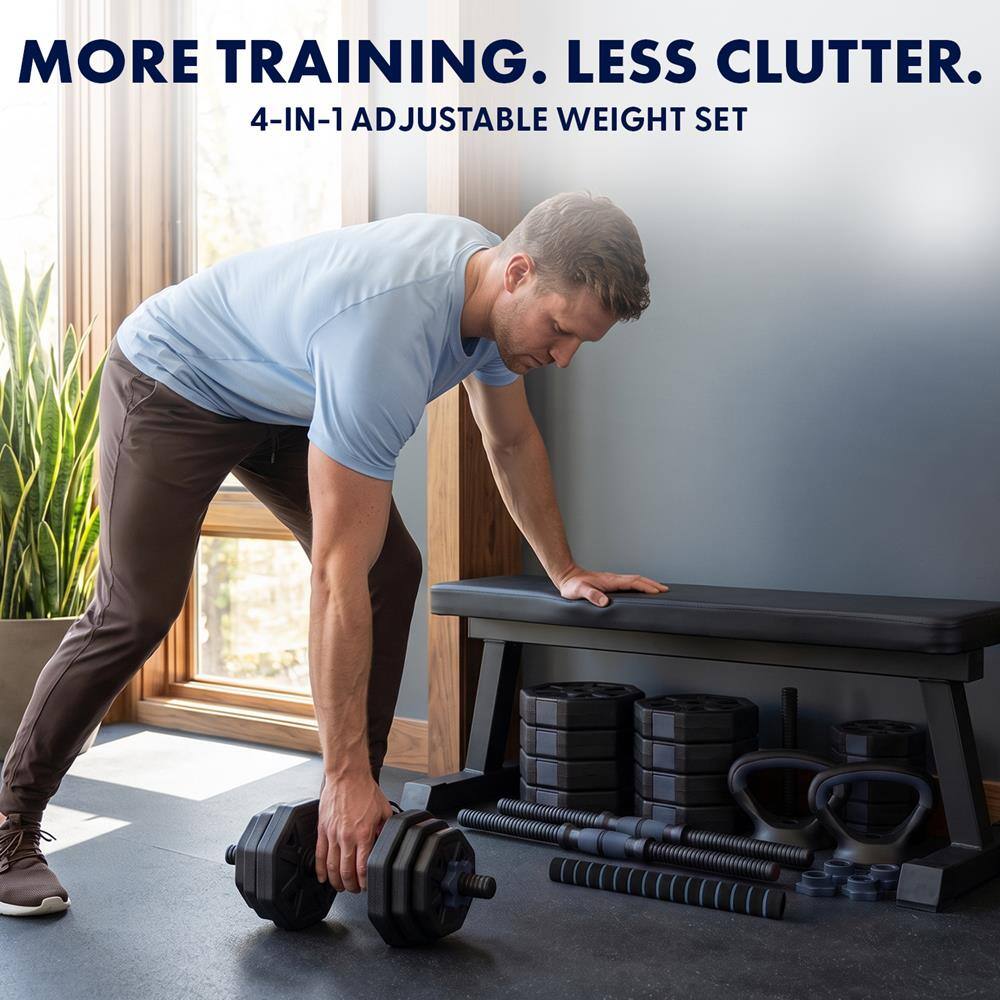 MORE TRAINING. LESS CLUTTER.  
4-IN-1 ADJUSTABLE WEIGHT SET