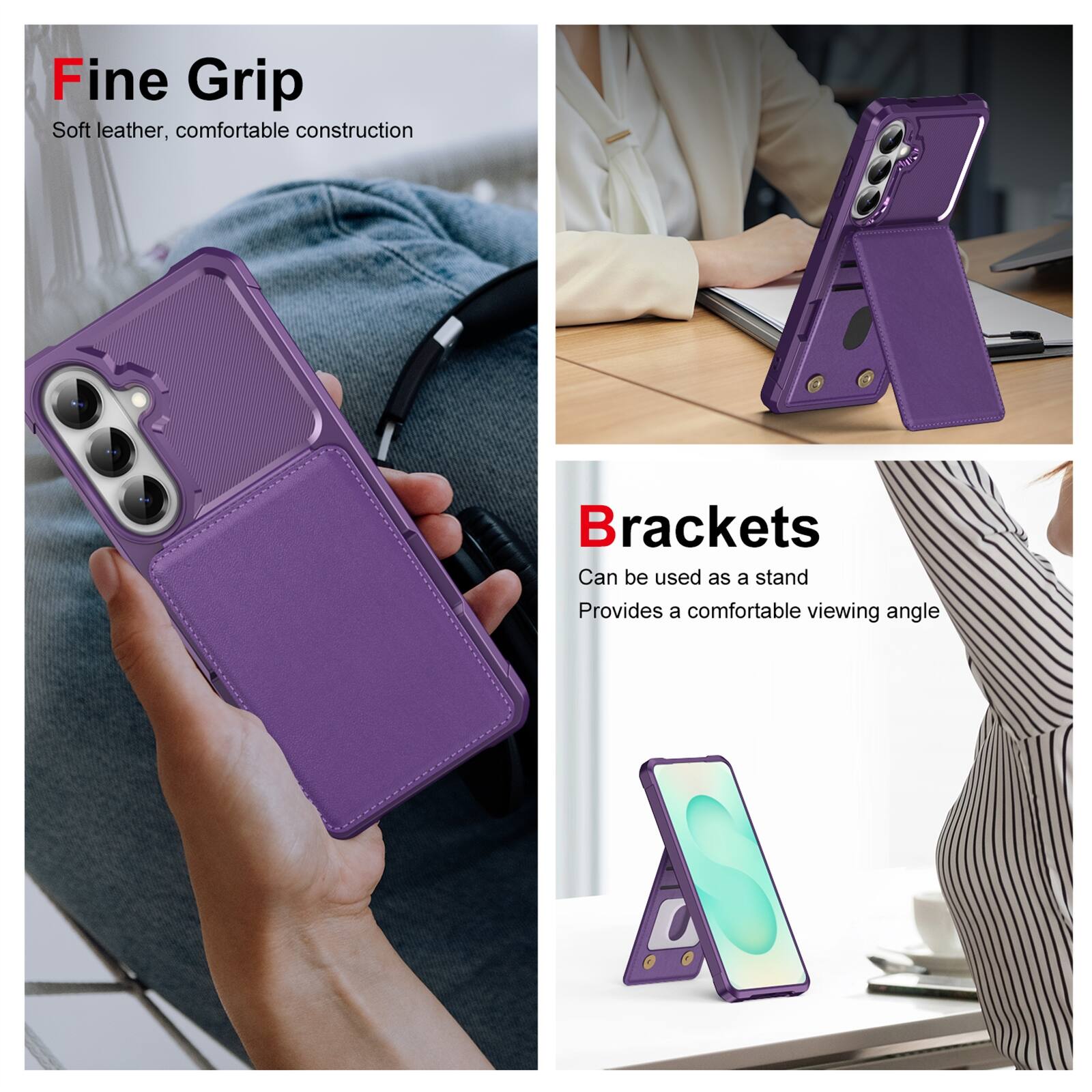 UUCOVER Magnetic Wallet Back Case for Samsung Galaxy A15 5G,Shockproof ...