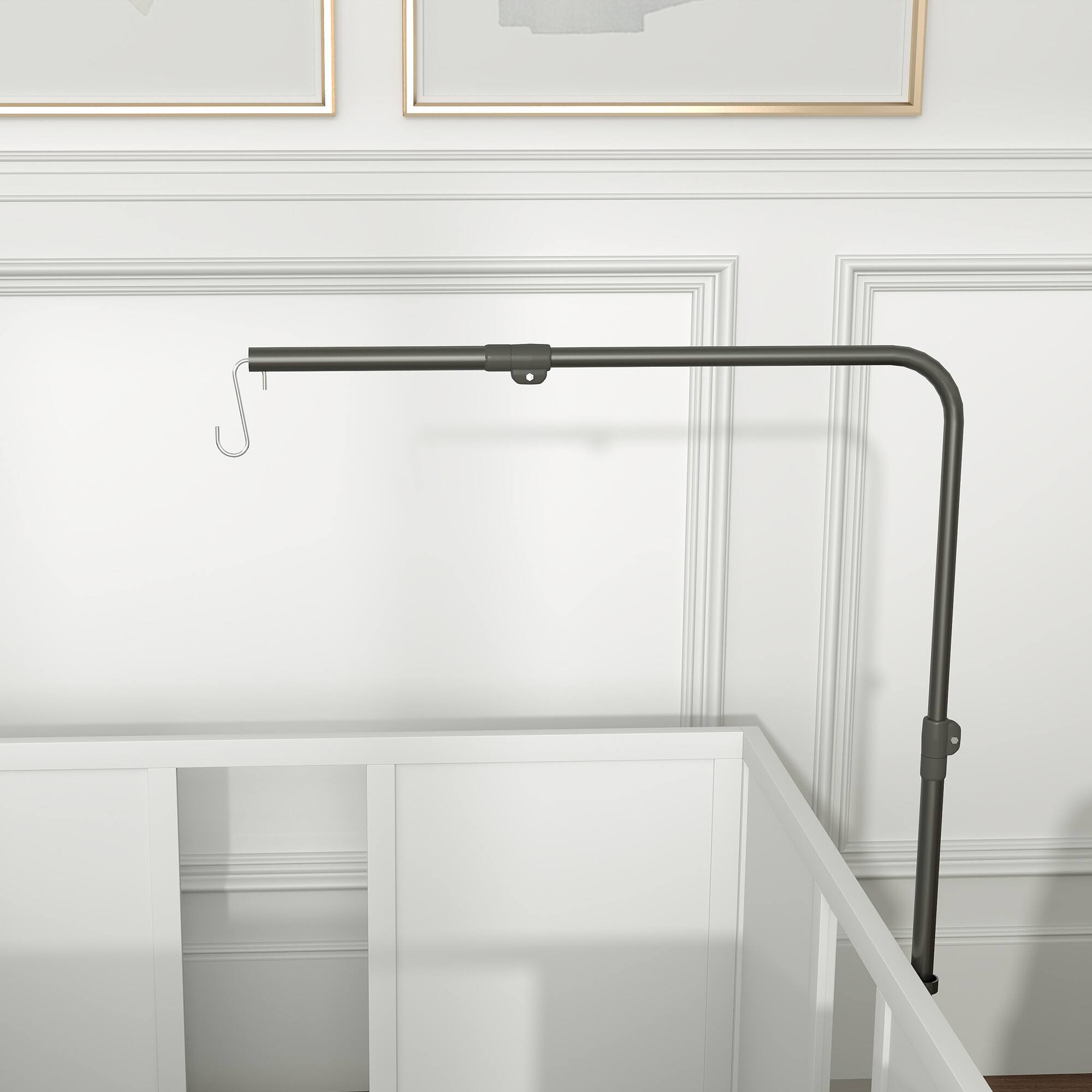 Alt View 5. Pawhut - Whelping Box for Dogs, Newborn Supplies, Retractable Light Stand, Waterproof Pad, Adjustable Door, Small/Medium.