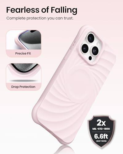 Fearless of Falling  
Complete protection you can trust.  
Precise Fit  
Drop Protection  
2x MIL-STD-810G  
6.6ft DROP-TESTED