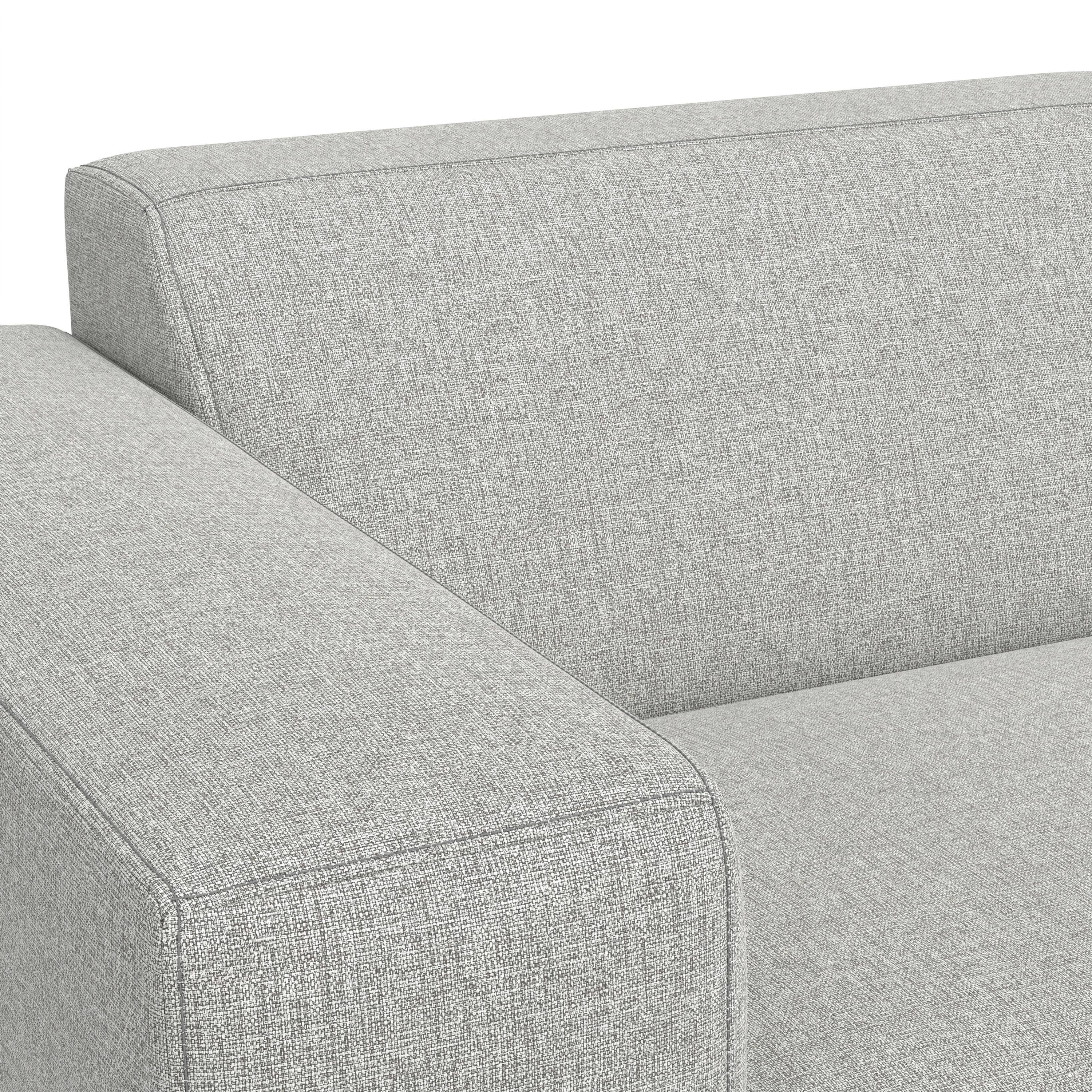 Alt View 6. Simpli Home - Rex Left-Arm Sofa Module in Tightly Woven Performance Fabric - Pale Grey.