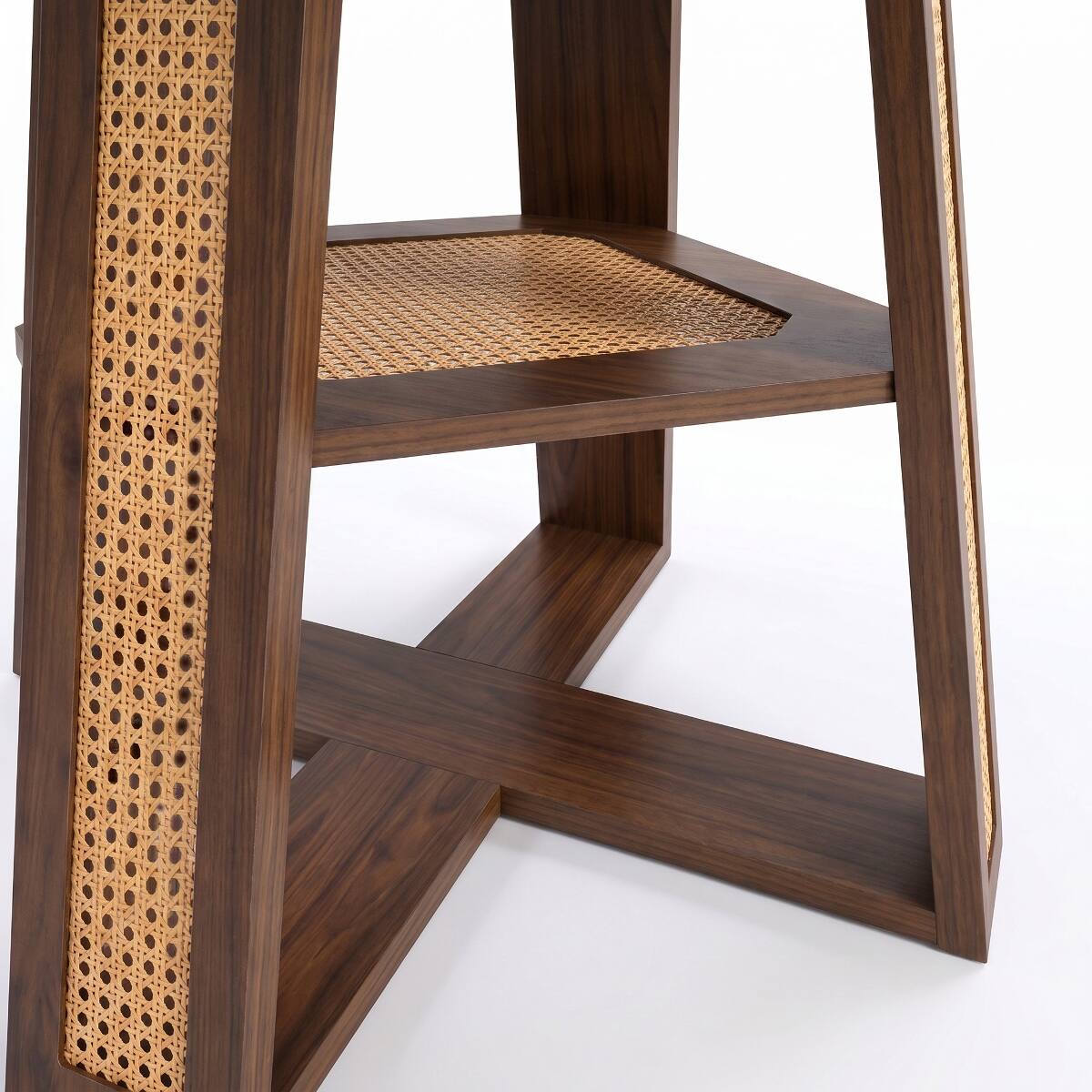 Alt View 8. Loheer - Loheer 43.3 inch Round Dining Table, Extendable Walnut Table for Four to Six - Natural Walnut.