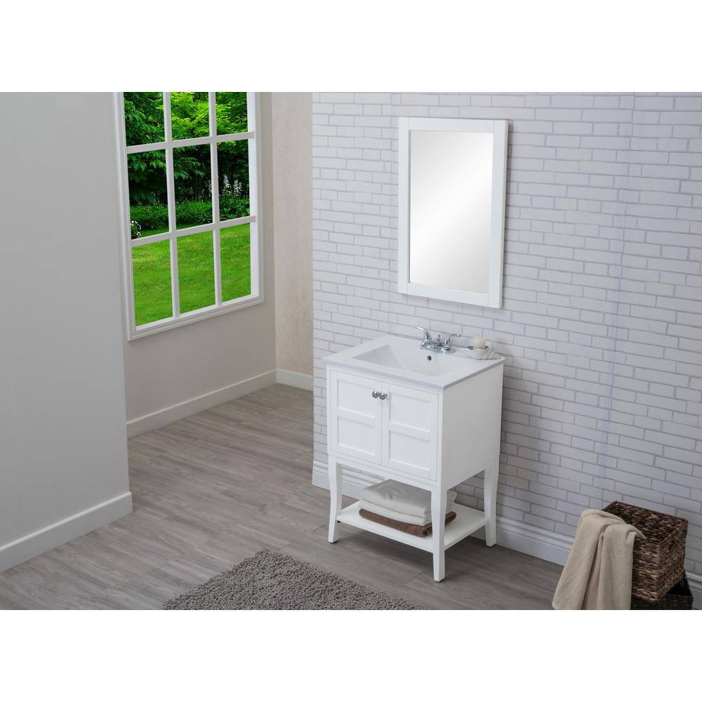 Alt View 8. Elegant Kitchen and Bath - 2 Doors Cabinet 24 In. X 18 In. X 34 In. In White - White.